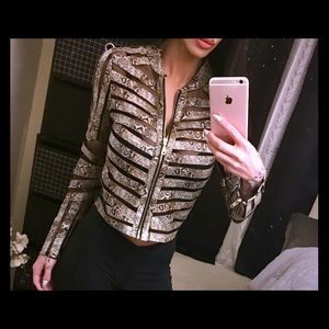 Snakeskin and Mesh jacket